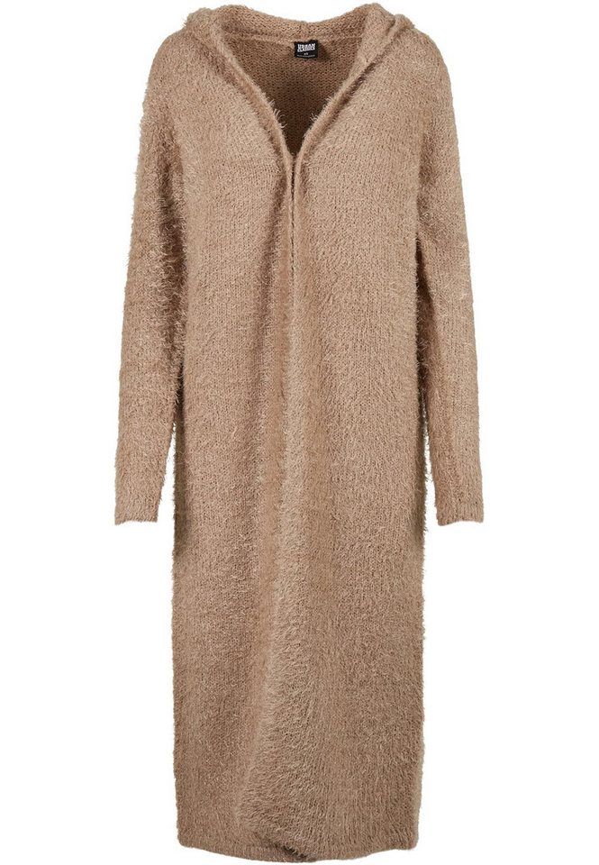 URBAN CLASSICS Strickjacke Urban Classics Damen Ladies Hooded Feather Cardigan (1-tlg) von URBAN CLASSICS