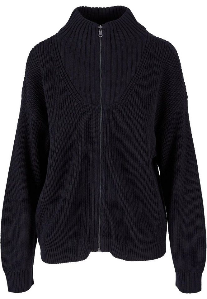 URBAN CLASSICS Strickjacke Urban Classics Damen Ladies Knitted Zip Cardigan (1-tlg) von URBAN CLASSICS