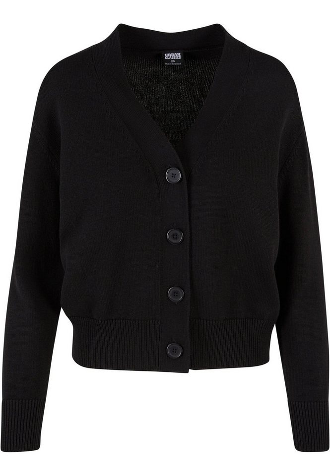 URBAN CLASSICS Strickjacke Urban Classics Damen Ladies Rib Cardigan (1-tlg) von URBAN CLASSICS