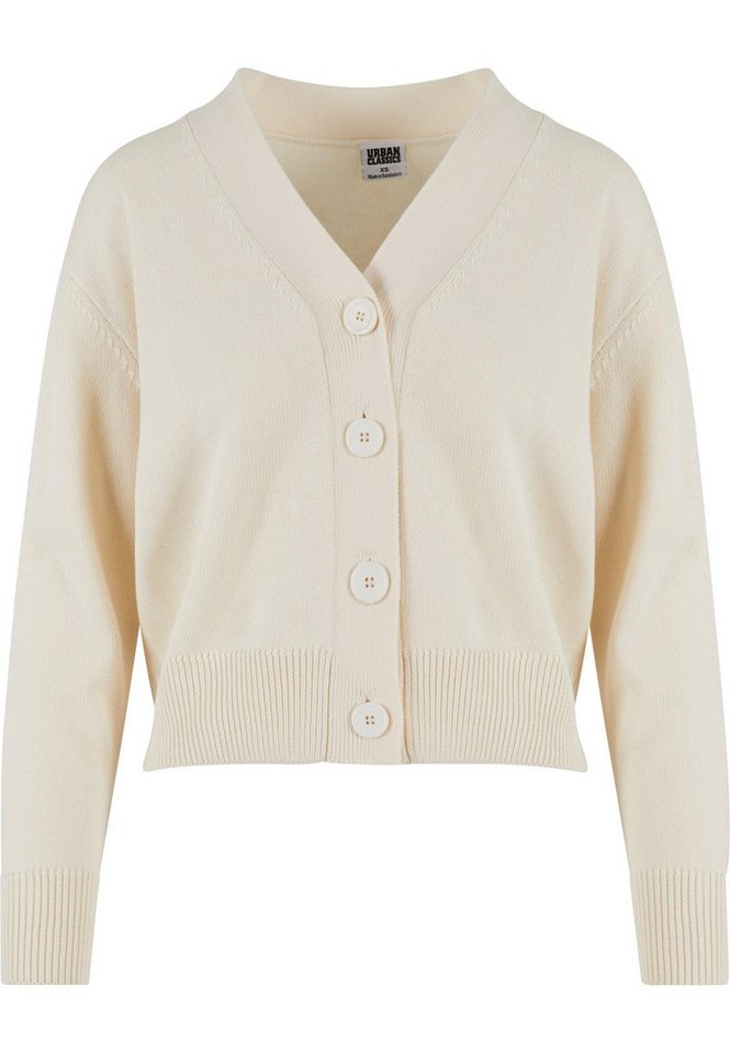 URBAN CLASSICS Strickjacke Urban Classics Damen Ladies Rib Cardigan (1-tlg) von URBAN CLASSICS