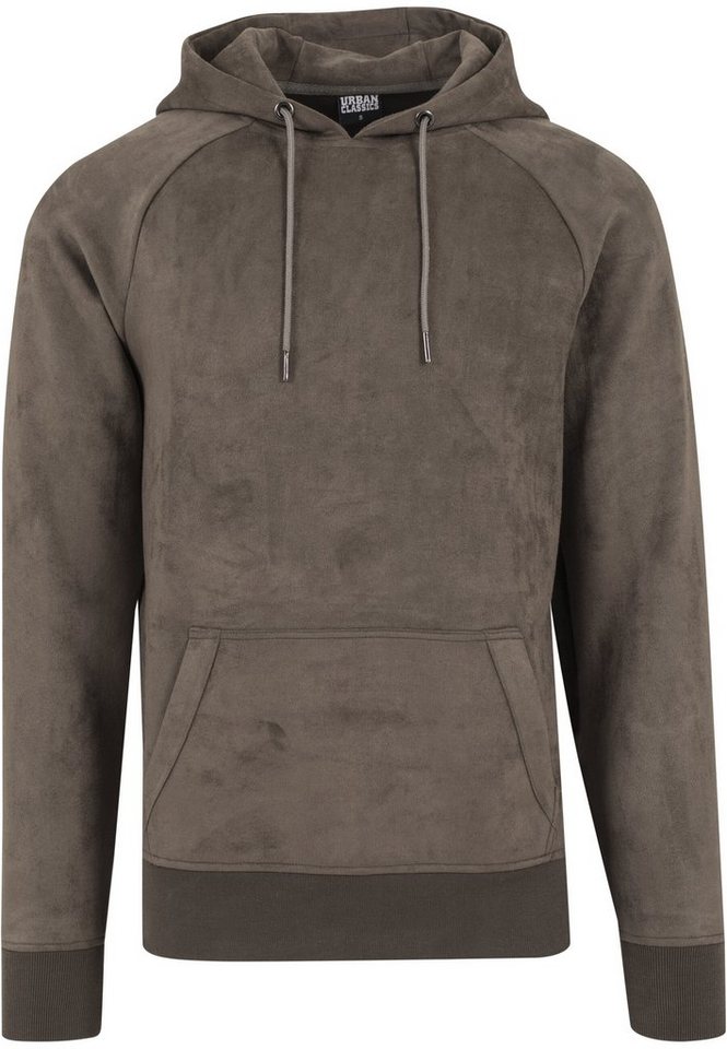 URBAN CLASSICS Sweatshirt Urban Classics Herren Imitation Suede Hoody (1-tlg) von URBAN CLASSICS