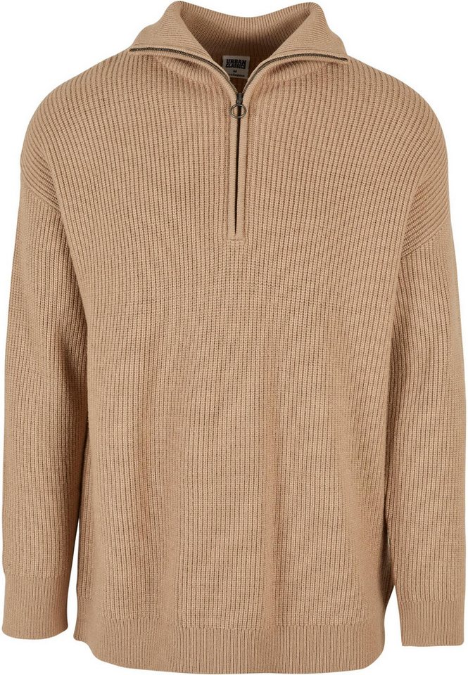 URBAN CLASSICS Sweater Urban Classics Herren Oversized Knitted Troyer (1-tlg) von URBAN CLASSICS