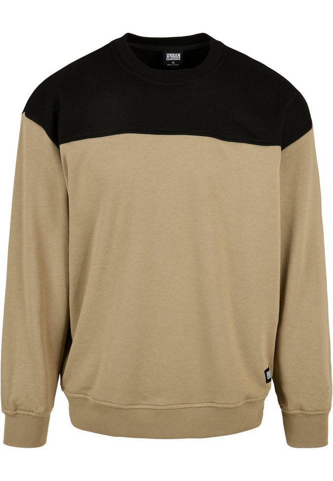 URBAN CLASSICS Rundhalspullover Urban Classics Herren Upper Block Crewneck (1-tlg) von URBAN CLASSICS