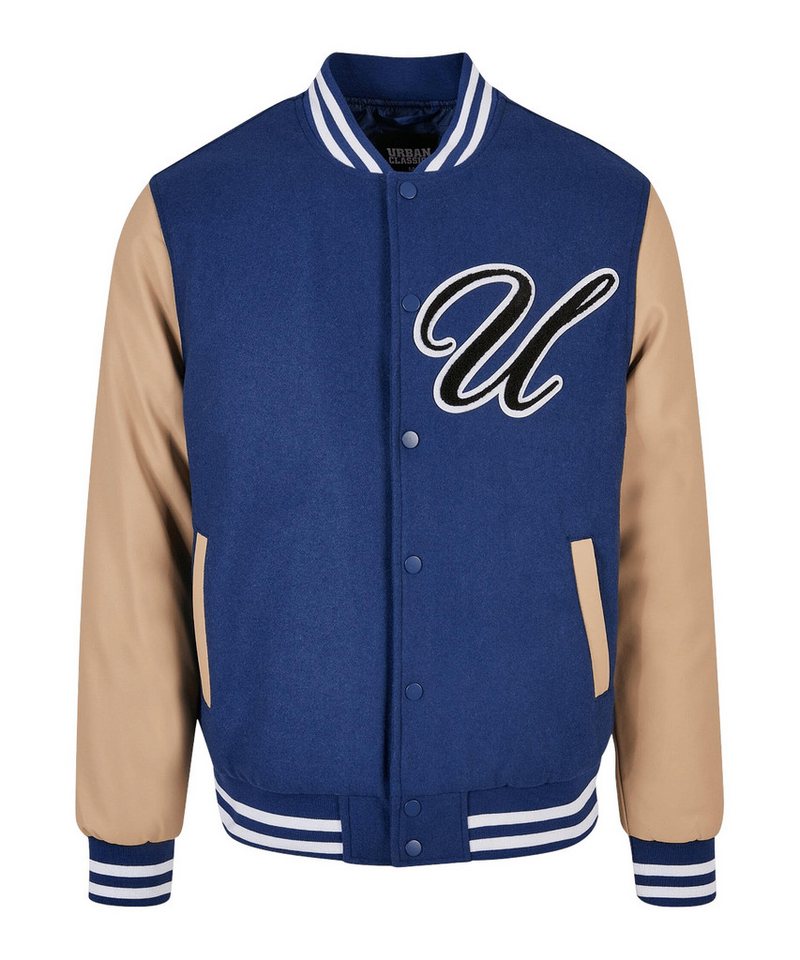 URBAN CLASSICS Sweatjacke Urban Classic Big U College Jacke Sweatjacken Baumwolle von URBAN CLASSICS
