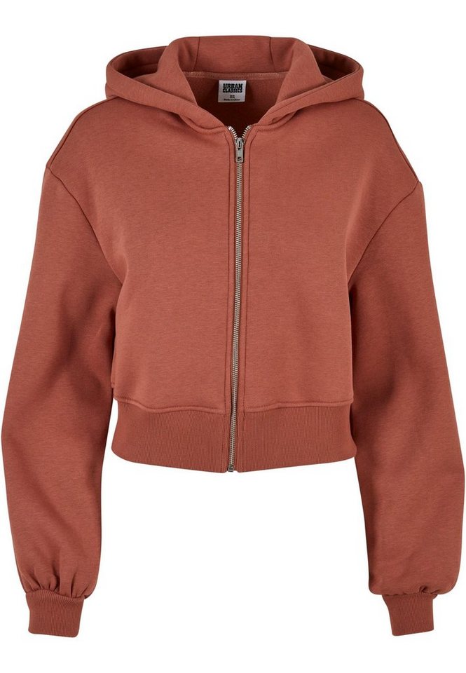 URBAN CLASSICS Sweatjacke Urban Classics Damen Ladies Short Oversized Zip Jacket (1-tlg) von URBAN CLASSICS