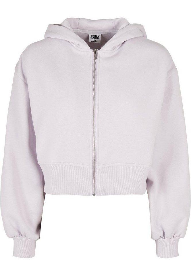 URBAN CLASSICS Sweatjacke Urban Classics Damen Ladies Short Oversized Zip Jacket (1-tlg) von URBAN CLASSICS