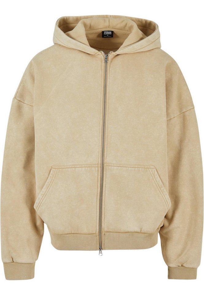 URBAN CLASSICS Sweatjacke Urban Classics Herren Heavy Stone Washed 90's Zip Hoodie (1-tlg) von URBAN CLASSICS