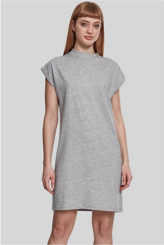 URBAN CLASSICS Sweatkleid Damen Turtle Extended Shoulder Dress aufgerollte Ärmel von URBAN CLASSICS