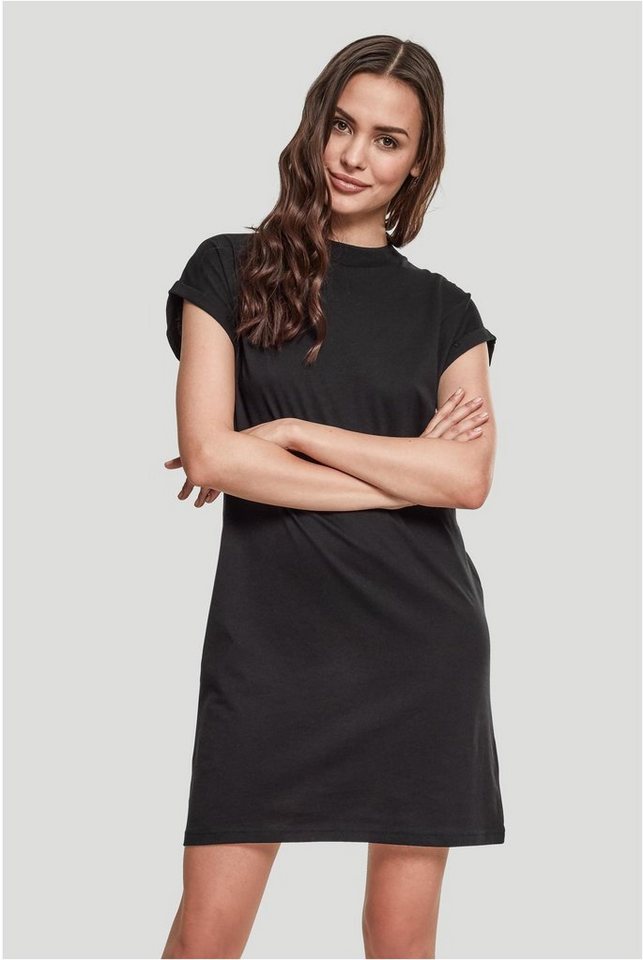 URBAN CLASSICS Sweatkleid Damen Turtle Extended Shoulder Dress aufgerollte Ärmel von URBAN CLASSICS