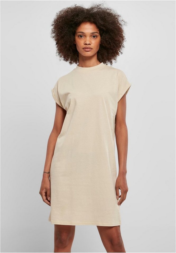 URBAN CLASSICS Sweatkleid Damen Turtle Extended Shoulder Dress aufgerollte Ärmel von URBAN CLASSICS
