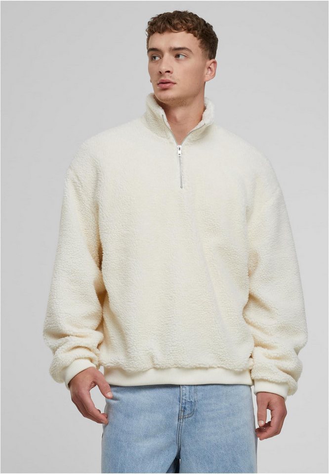 URBAN CLASSICS Sweatshirt Oversized Teddy Troyer Herren Halfzip Pullover von URBAN CLASSICS
