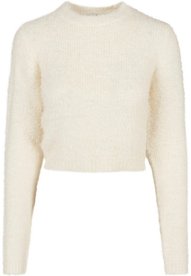 URBAN CLASSICS Sweatshirt Urban Classics Damen Ladies Cropped Feather Sweater (1-tlg) von URBAN CLASSICS