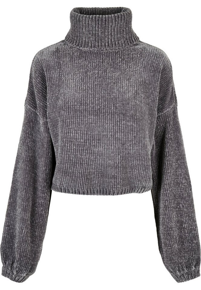URBAN CLASSICS Sweatshirt Urban Classics Damen Ladies Short Chenille Turtleneck Sweater (1-tlg) von URBAN CLASSICS
