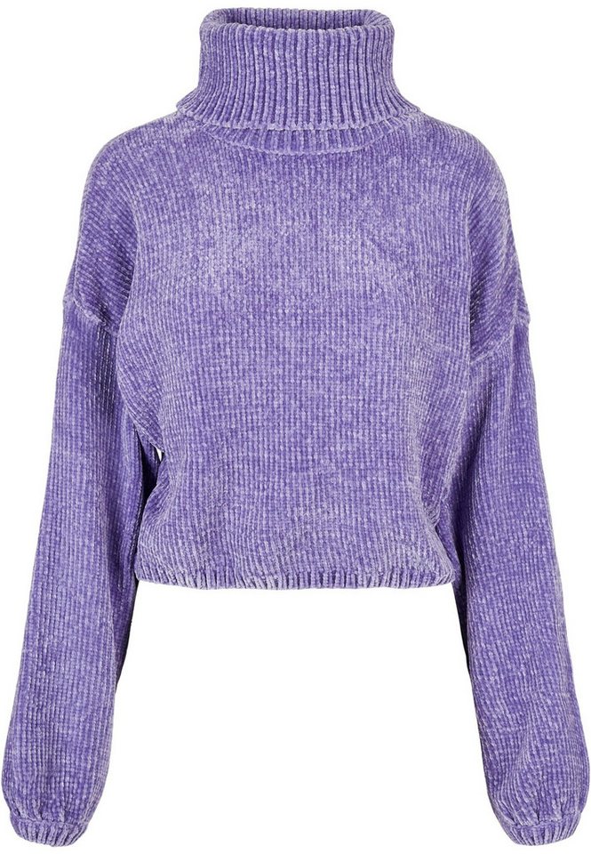URBAN CLASSICS Sweatshirt Urban Classics Damen Ladies Short Chenille Turtleneck Sweater (1-tlg) von URBAN CLASSICS