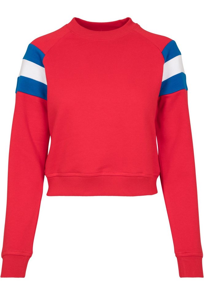 URBAN CLASSICS Sweatshirt Urban Classics Damen Ladies Sleeve Stripe Crew (1-tlg) von URBAN CLASSICS