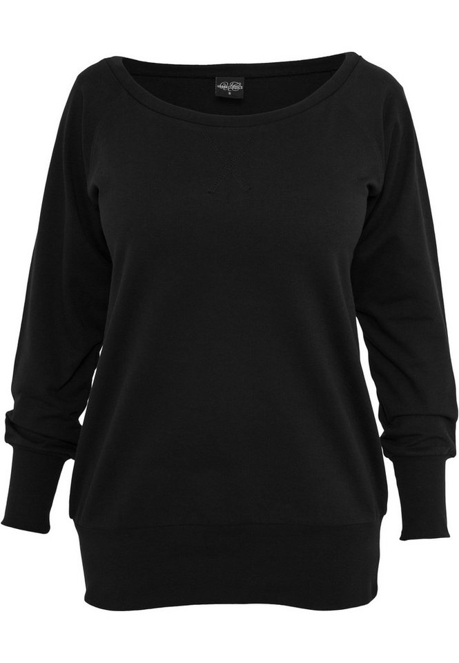 URBAN CLASSICS Sweatshirt Urban Classics Damen Ladies Wideneck Crewneck (1-tlg) von URBAN CLASSICS