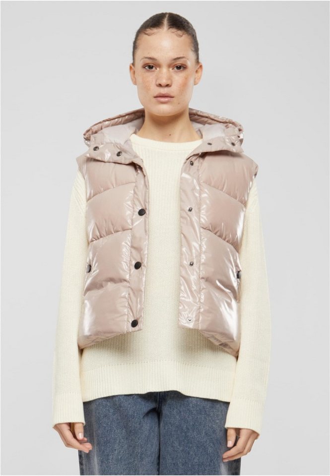 URBAN CLASSICS Sweatweste Ladies Recycled Shiny Puffer Vest With Hood URBAN CLASSICS Sweatweste Ladies Recycled Shiny Puffer Vest With Hood von URBAN CLASSICS
