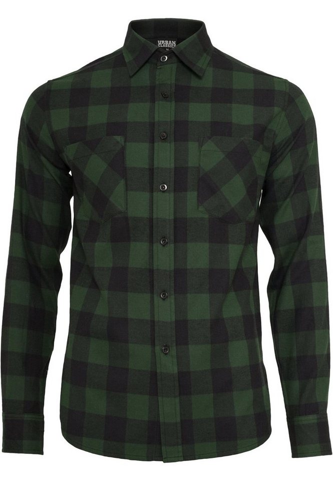 URBAN CLASSICS T-Shirt Urban Classics Herren Checked Flanell Shirt (1-tlg) von URBAN CLASSICS