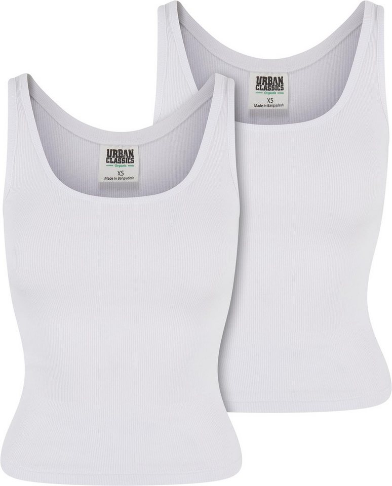 URBAN CLASSICS T-Shirt Ladies Organic Basic Rib Top 2-Pack von URBAN CLASSICS