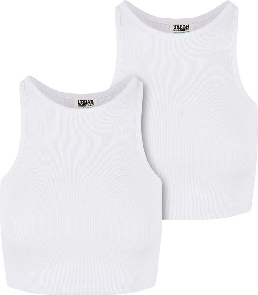 URBAN CLASSICS T-Shirt Ladies Organic Cropped Rib Top 2-Pack von URBAN CLASSICS