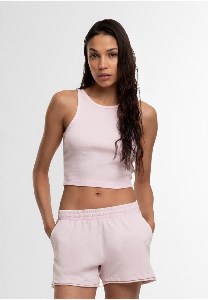 URBAN CLASSICS T-Shirt Ladies Washed Rib Jersey Cropped Top von URBAN CLASSICS