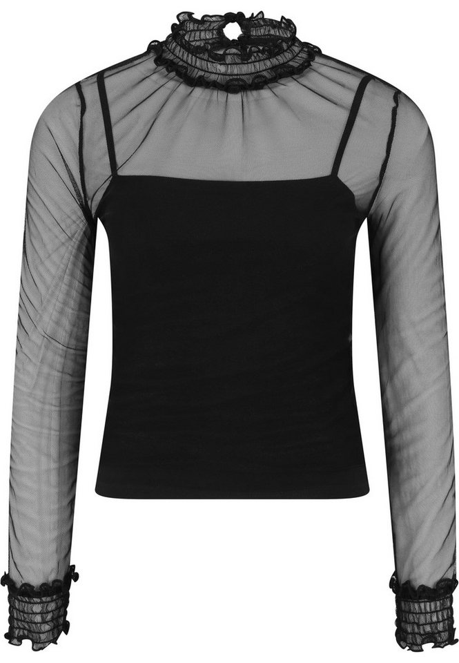 URBAN CLASSICS T-Shirt Urban Classics Damen Ladies Double Layer Mesh L/S (1-tlg) von URBAN CLASSICS