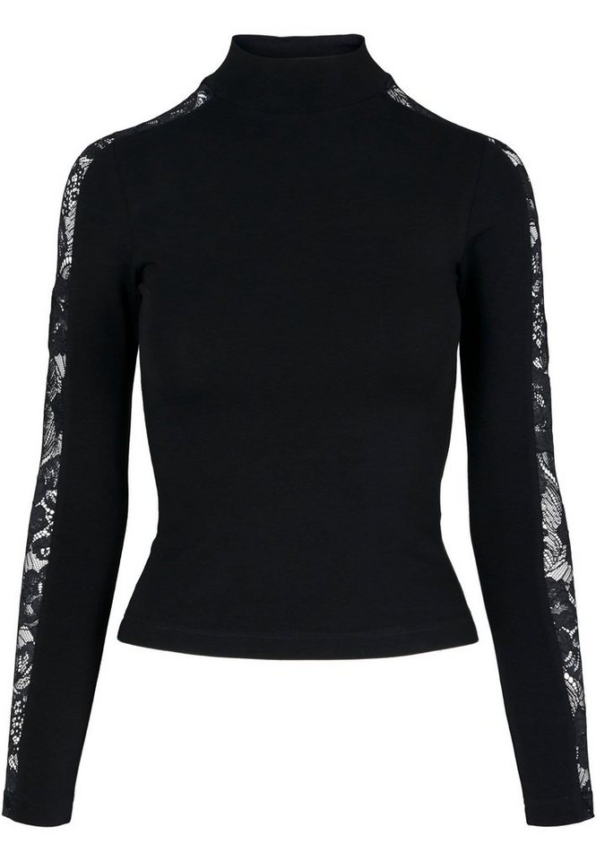 URBAN CLASSICS T-Shirt Urban Classics Damen Ladies Lace Striped LS (1-tlg) von URBAN CLASSICS