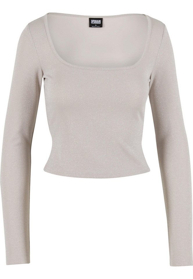 URBAN CLASSICS T-Shirt Urban Classics Ladies Glitter Square Neck Longsleeve (1-tlg) von URBAN CLASSICS