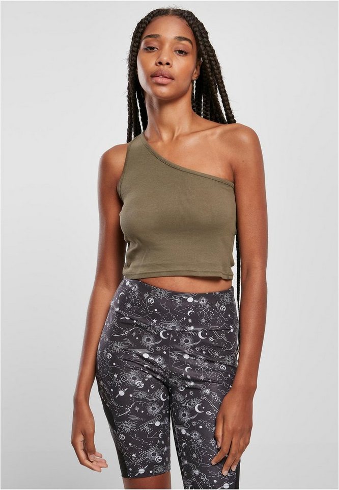 URBAN CLASSICS Tanktop Ladies Cropped Asymmetric Top XS bis 5XL von URBAN CLASSICS