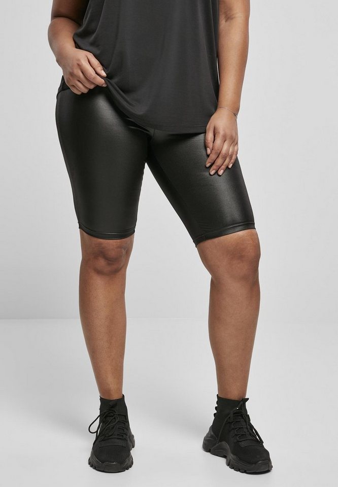URBAN CLASSICS Trainingshose Ladies Synthetic Leather Cycle Shorts Lederradlerhose von URBAN CLASSICS