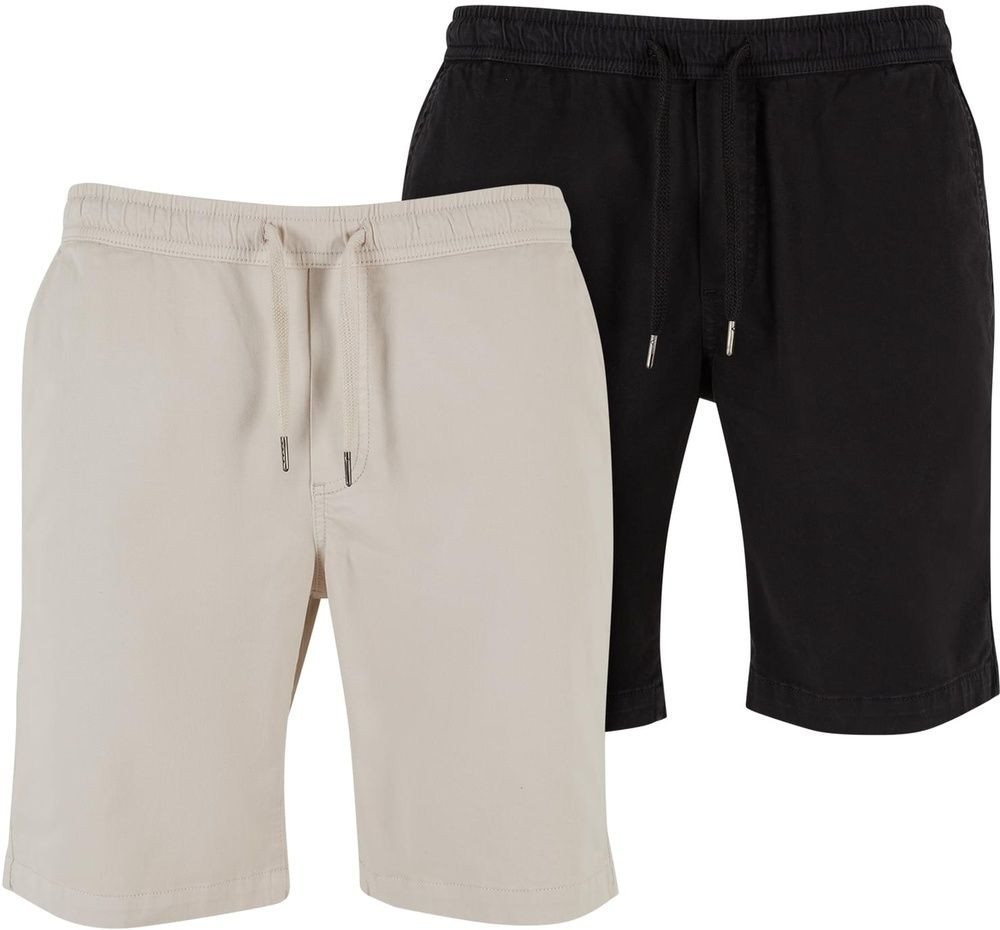 URBAN CLASSICS Trainingsshorts Stretch Twill Joggshorts 2-Pack von URBAN CLASSICS