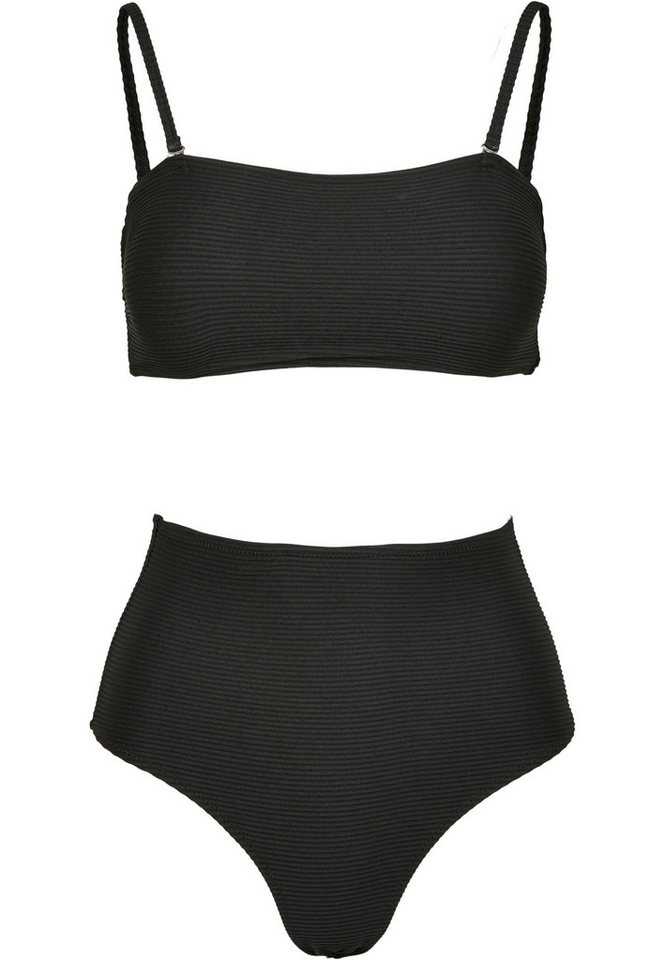 URBAN CLASSICS Triangel-Bikini Urban Classics Damen Ladies High Waist Bandeau Bikini von URBAN CLASSICS