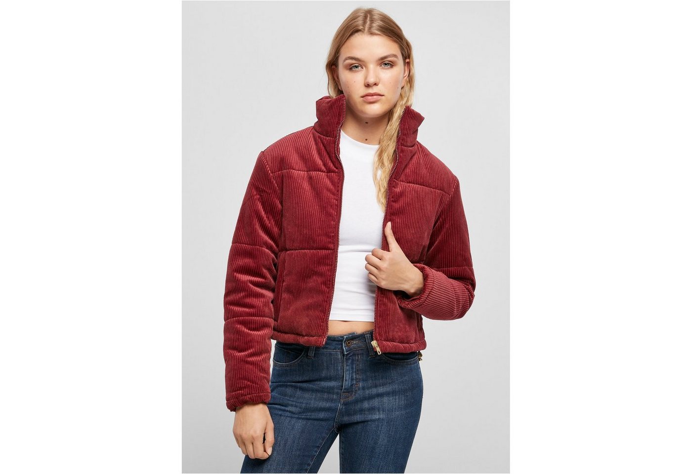 URBAN CLASSICS Winterjacke Damen Ladies Corduroy Puffer Jacket (1-St) von URBAN CLASSICS