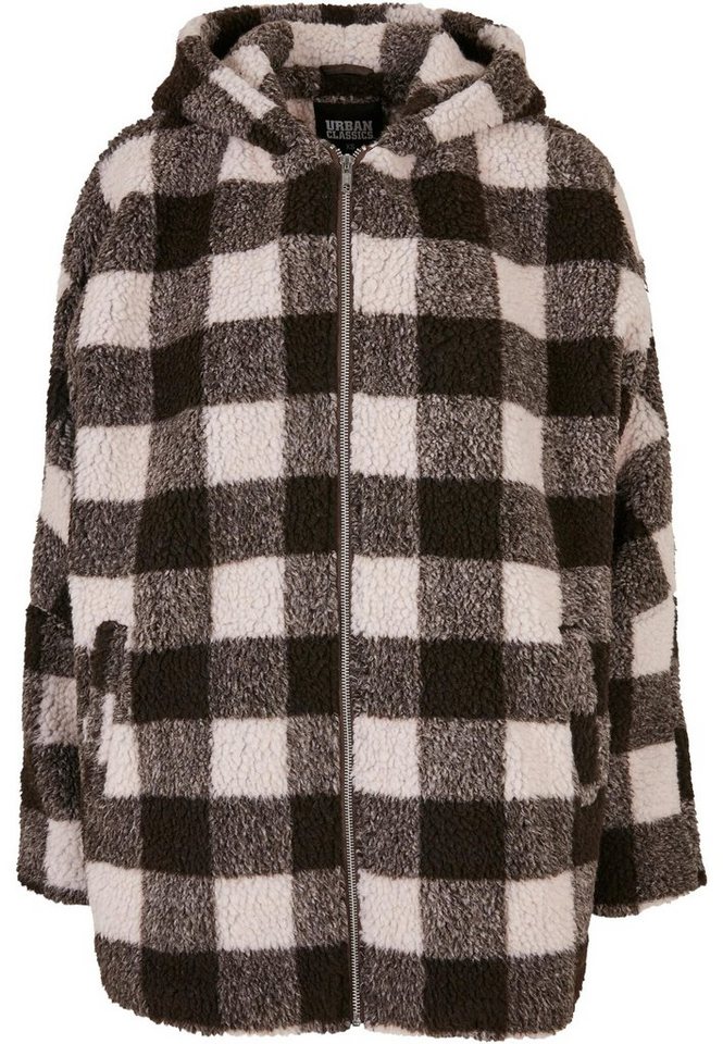 URBAN CLASSICS Winterjacke Urban Classics Damen Ladies Hooded Oversized Check Sherpa Jacket (1-St) von URBAN CLASSICS