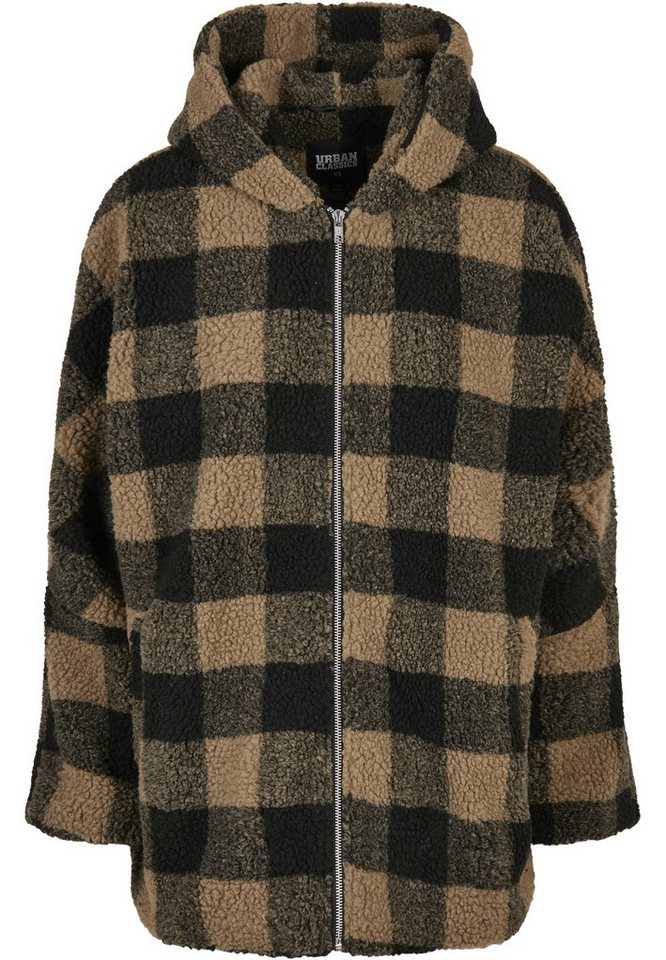 URBAN CLASSICS Winterjacke Urban Classics Damen Ladies Hooded Oversized Check Sherpa Jacket (1-St) von URBAN CLASSICS