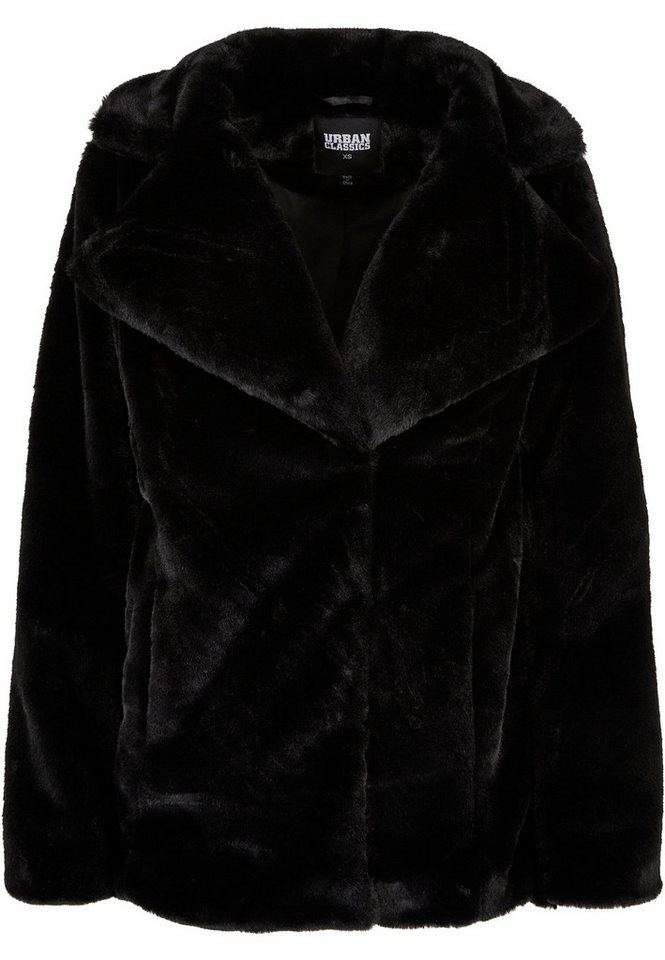 URBAN CLASSICS Winterjacke Urban Classics Damen Ladies Lapel Teddy Jacket (1-St) von URBAN CLASSICS