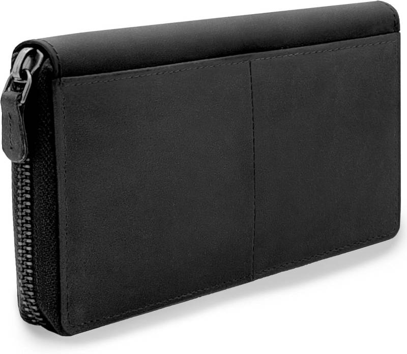 URBAN FOREST Geldbörse Damen Geldbörse lang aus 100% Leder Reißverschluss & Kartenfächer von URBAN FOREST