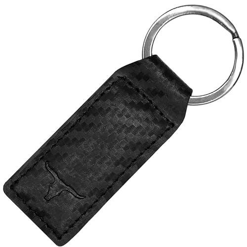 URBAN FOREST Schlüsselanhänger Leder mit Geschenkbox I Schlüsselring für Autoschlüssel mit RFID I Geschenk für Damen & Herren (Carbon Schwarz) von URBAN FOREST