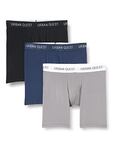 URBAN QUEST Men's 3-Pack Long Leg Bamboo Tights Underwear, Multicolor, L von URBAN QUEST