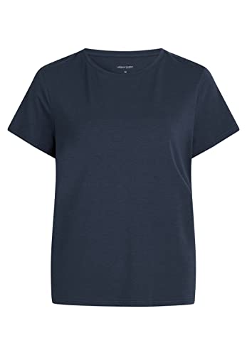 URBAN QUEST Women's O-Neck Damen Viskose (Bambus), Baumwolle (Bio) Und Elastan I Marine XS/XL T-Shirt, Navy, L von URBAN QUEST