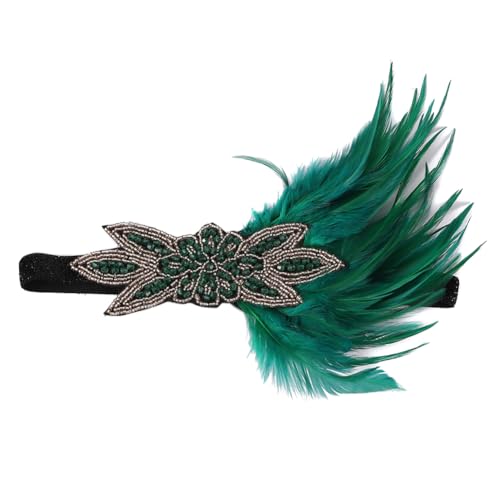 20er Jahre Feder-Stirnband Feder-Stirnband Fascinator-Stirnband Flapper-Stirnband 1920er-Jahre-Perlen-Stirnband 20er-Jahre-Haarschmuck mit Strass-Kristallperlen von URFEDA