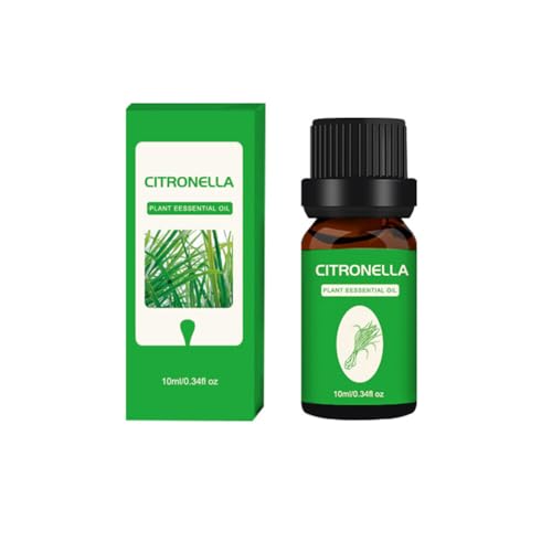 Ätherische Öle Citronella 10 ml, Ätherische Öle für Diffuser Aromatherapie,Duftöle für Diffusor,Ätherisches Citronellaöl Duftöl Citronella Öl für Haut Körper Haarpflege, Kerze,Seife,DIY,Massage Aroma von URFEDA