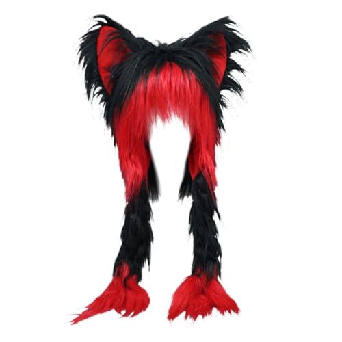 Anime Stil Beanie Plüsch Mütze Ohren Design Handgefertigte Warme Kopfbedeckung von URFEDA
