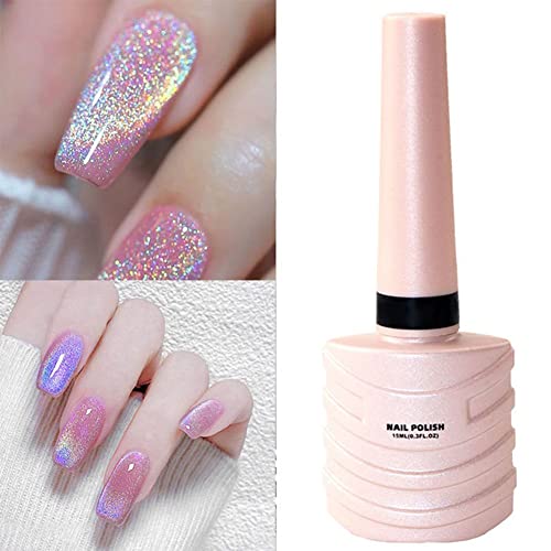 LED UV Gel Nagellack Glitzer Cat Eye Magnet UV Nagellack Sparkly Shiny Gel Nagel Art Maniküre Lack Chameleon Gel Polish Ablösbarer Nagelgel Quick-Finish thermo Nagellack Gel für Nageldesign 15ml von URFEDA