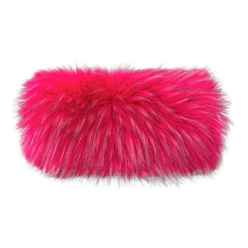 URFEDA Kunstpelz Hand Muffs Damen,Kunstfell-Handwärmer mit Umhängeband Winter Plüsch Handwärmer Kunstfell Winter Muffs Armwärmer Kunstpelz Hand Muffs für Mädchen Frauen Männer, 40 cm x 20 cm von URFEDA