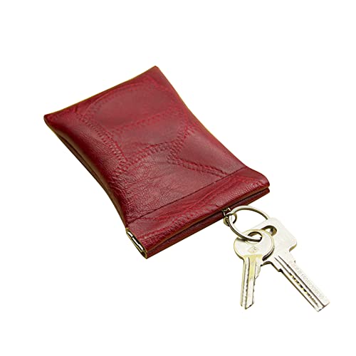 URFEDA Leder Schlüsseletui Auto Schlüsseltasche Multifunktionale Mini Münztasche Retro Retro Kuhhaut Schlüsselanhänger Tragbares Schlüsselringetui Auto Schlüssel Anhänger Geldbörse Herren Damen von URFEDA