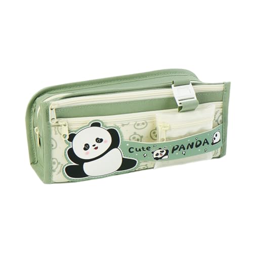 URFEDA Panda Federmäppchen Tragbare Federmäppchen Mehrschichtige Pandas Federtasche Große Kapazität Pen Case Tasche mit Fächern Stifte Etui Teenager Pencil Case Mäppchen für die Schule Schreibwaren von URFEDA