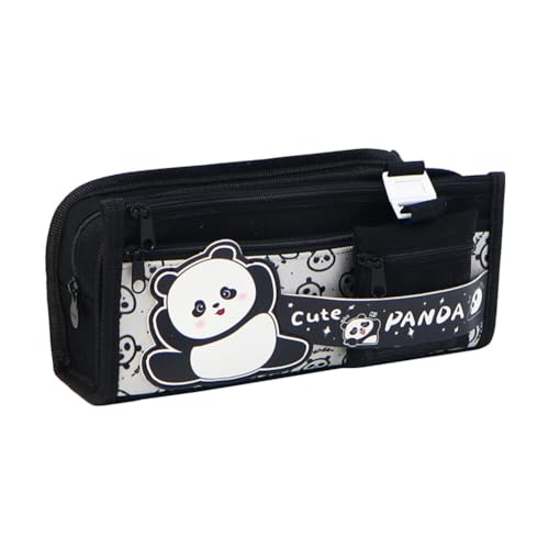 URFEDA Panda Federmäppchen Tragbare Federmäppchen Mehrschichtige Pandas Federtasche Große Kapazität Pen Case Tasche mit Fächern Stifte Etui Teenager Pencil Case Mäppchen für die Schule Schreibwaren von URFEDA