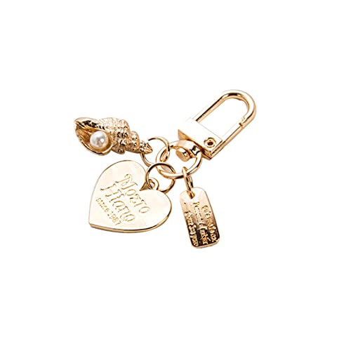URFEDA Schlüsselanhänger für Damen Muschel Perlen Herz Schlüsselanhänger Universal Auto Schlüsselbund Mode Metall Schlüsselring für Schlüssel Geldbörse Rucksack Handtaschen Anhänger Zubehör Gold URFEDA Schlüsselanhänger für Damen Muschel Perlen Herz Schlüsselanhänger Universal Auto Schlüsselbund Mode Metall Schlüsselring für Schlüssel Geldbörse Rucksack Handtaschen Anhänger Zubehör Gold von URFEDA
