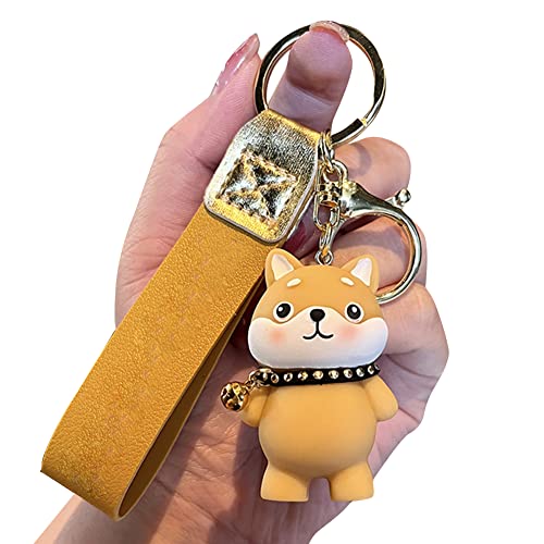 URFEDA Shiba Inu Schlüsselanhänger Handgelenk Schlüsselanhänger Niedlich Tier Hund Schlüsselband Metall Schlüsselring Harz Shiba Inu Auto Schlüsselbund Cartoon Taschenanhänger für Damen Mädchen von URFEDA